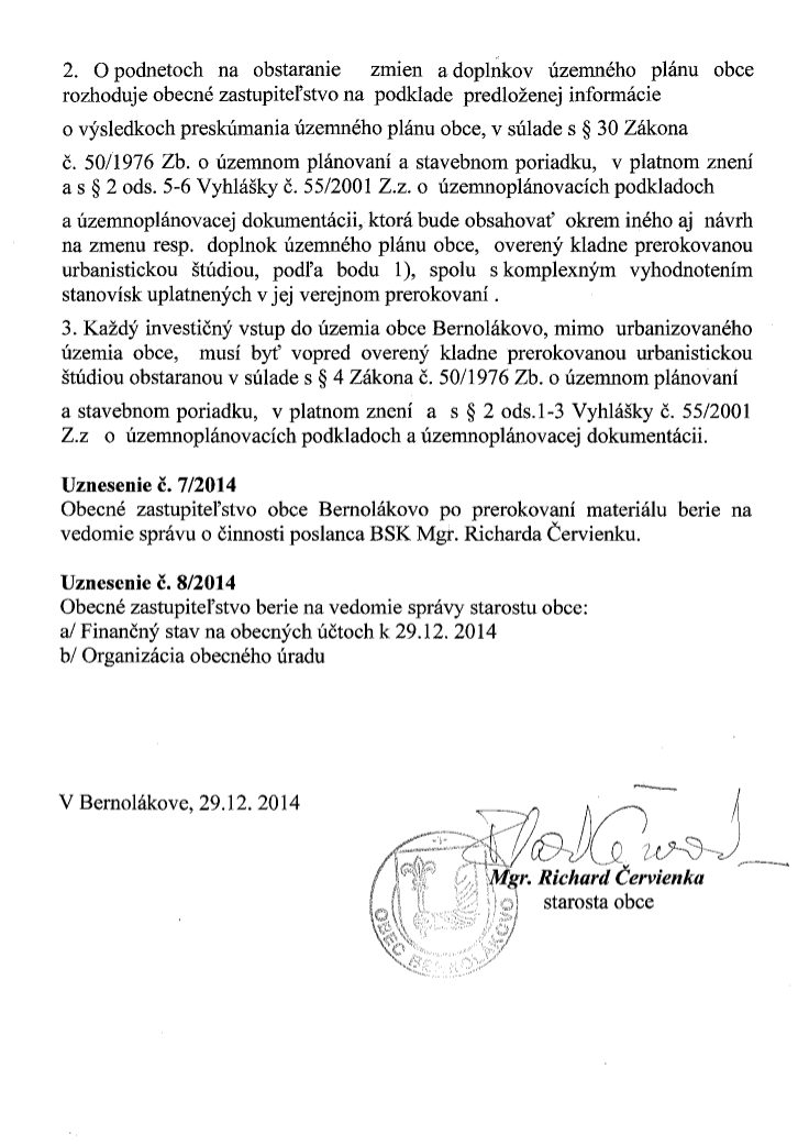 uznesenie OZ Bernolakovo