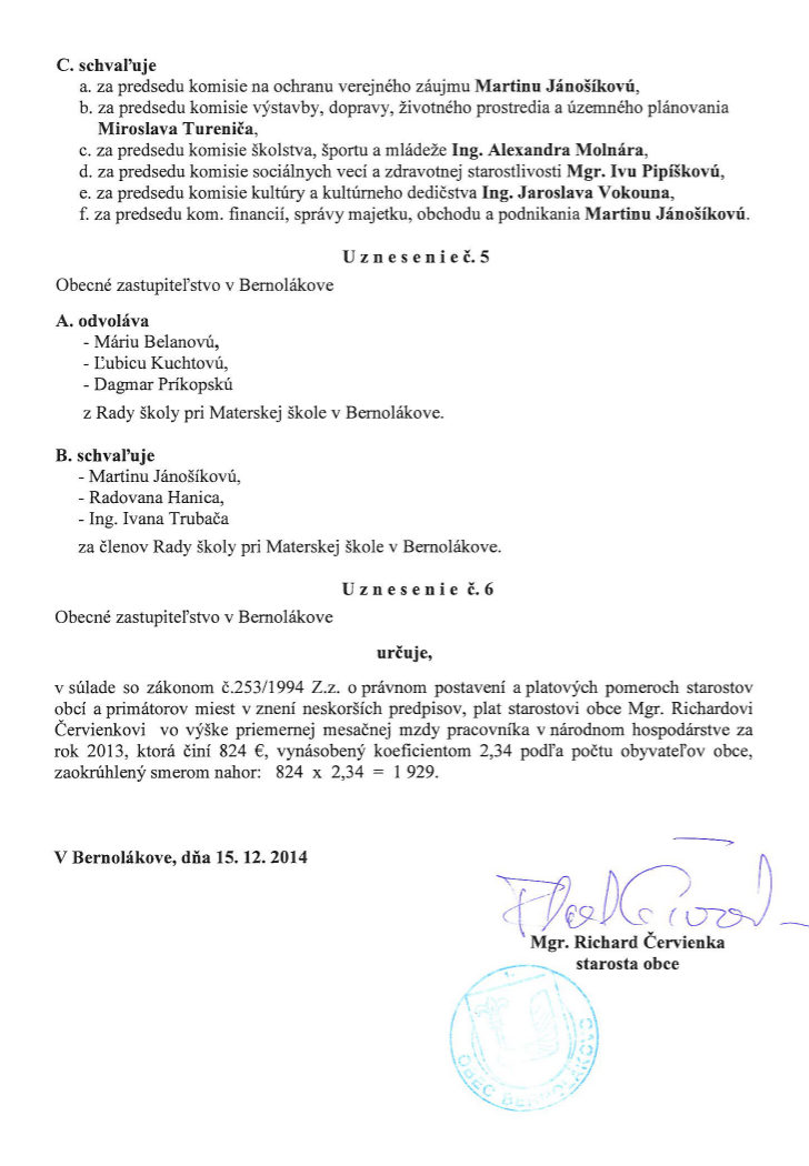 uznesenia OZ